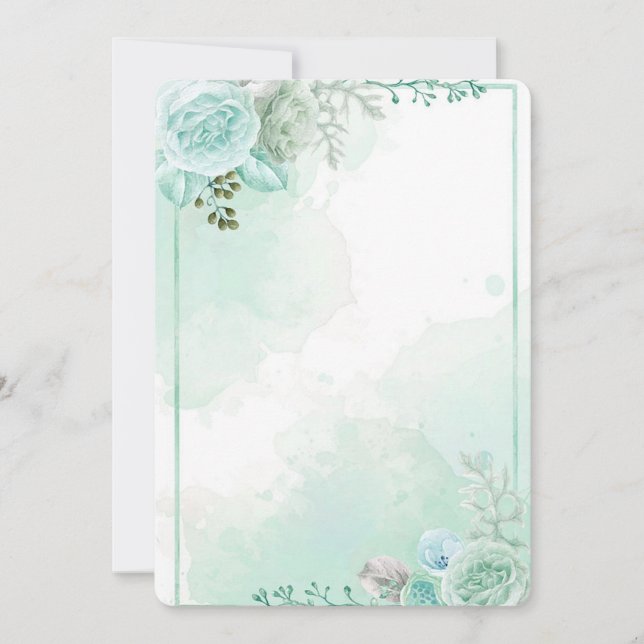 Convites Modern Floral (Frente)