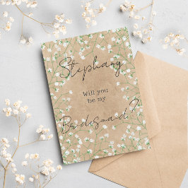 Convites Modern Floral Boho Chic Você Será Minha Bridesmaid