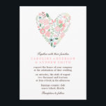 Convites Modern Floral Heart Wedding<br><div class="desc">Convites de casamento modernos e na moda perfeitos para um casamento de primavera ou verão uma bela ilustração de um coração floral. Visite nossa loja para obter mais opções de cores e produtos correspondentes.</div>