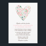 Convites Modern Floral Heart Wedding<br><div class="desc">Convites de casamento modernos e na moda perfeitos para um casamento de primavera ou verão uma bela ilustração de um coração floral. Visite nossa loja para obter mais opções de cores e produtos correspondentes.</div>