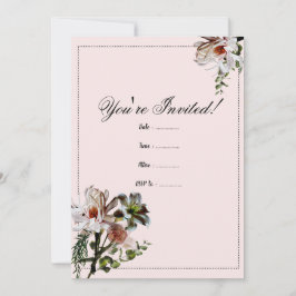 Convites Modern Floral Invite Modelo