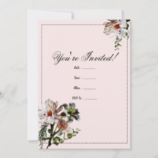 Convites Modern Floral Invite Modelo