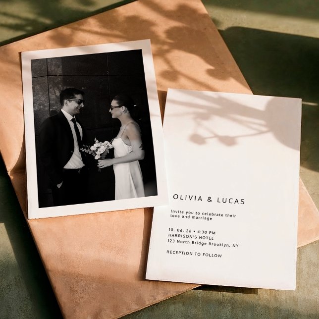 Convites Modern Formal Classic Wedding Invitation (Criador carregado)