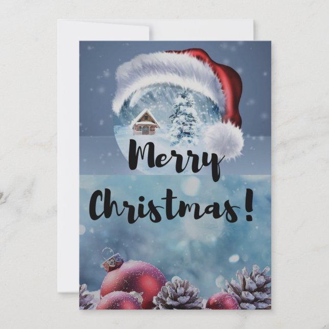 Convites Modern funny cute Christmas reindeer      (Frente)