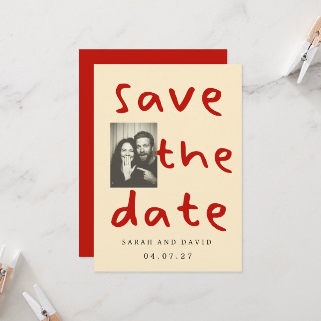 Convites Modern Funny Minimal Photo (Frente/Verso In Situ)