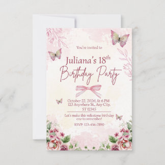 Convites Modern Geometric 18th Birthday Party Invitation