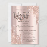 Convites Modern Glitter Drives Rosa Dourado Partido<br><div class="desc">Um moderno,  chique e glamouroso com brilho no fundo rosa dourado.</div>