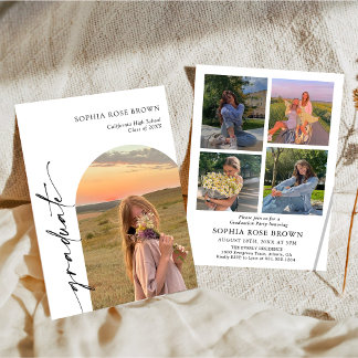 Convites Modern Graduation Announcement Invitation