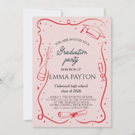 Convites Modern Graduation Celebration 