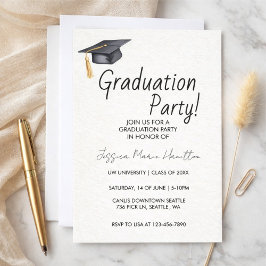 Convites Modern Graduation Invitation Template