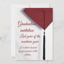 Modern Graduation Invitation with Graduation Cap