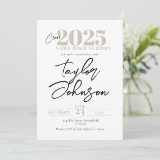 Convites Modern Graduation Party Invitation 