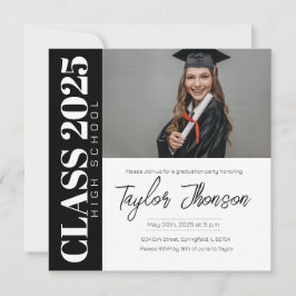 Convites Modern Graduation Party Invitation With photo