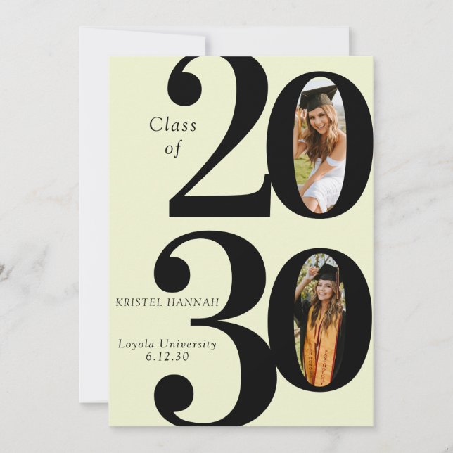 Convites Modern Graduation Photo Invite (Frente)