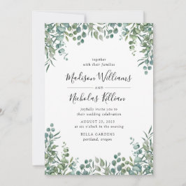 Convites Modern Greenery | Quadro Botânico Casamento