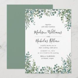 Convites Modern Greenery | Quadro Botânico Casamento