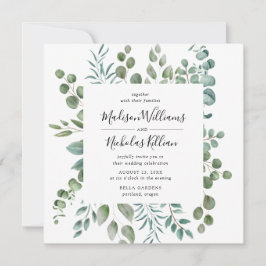 Convites Modern Greenery | Quadro de Casamento