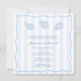 Convites Modern Handwritten Oyster Roast Coed Bridal Shower