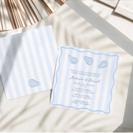 Convites Modern Handwritten Oyster Roast Coed Bridal Shower