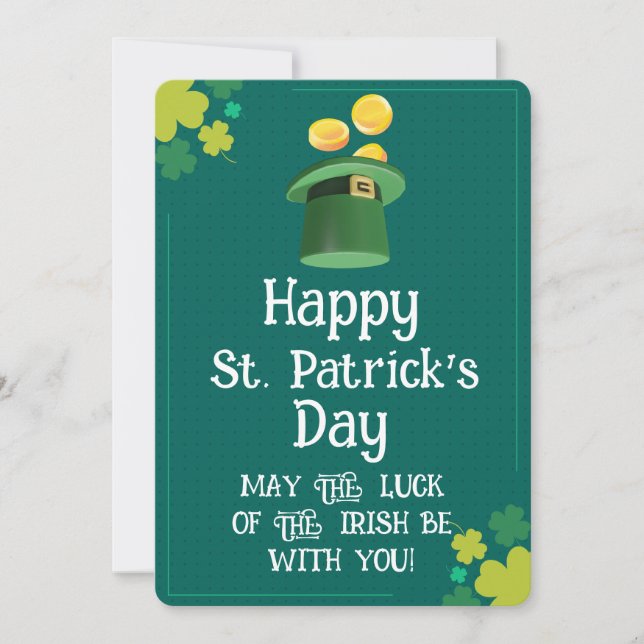 Convites Modern Happy St. Patrick's Day Blessing (Frente)
