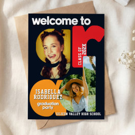 Convites Modern High School Graduation Invitation