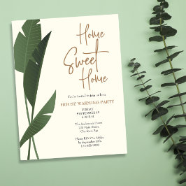 Convites Modern Home Sweet Home Green House Partido do Aque