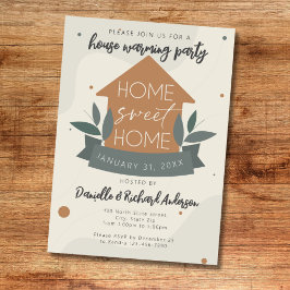 Convites Modern Home Sweet Home House Festa de Aquecimento