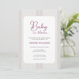 Convites Modern Lilac Botanical Baby Shower invitation