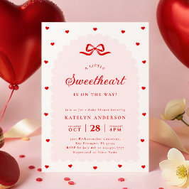 Convites Modern Little Sweetheart Baby Shower Invitation