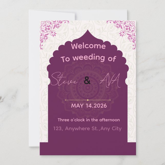 Convites Modern Luxury Wedding Invitation – Elegant Minimal (Frente)