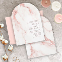 Modern Marble Glitter Wedding Rosa Arch ID816