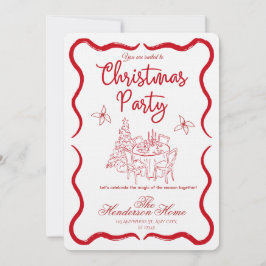 Convites Modern Merry Christmas Party Invitation
