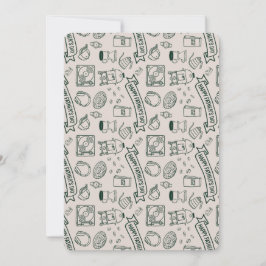 Convites Modern Millennial Dad Doodle Pattern Father's Day