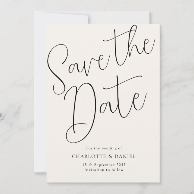 Convites Modern, Minimal, Typografie - Save the Date Karte (Frente)