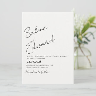 Convites Modern Minimal Wedding Invitation