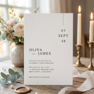 Convites Modern Minimal Wedding Invitation
