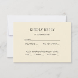 Convites Modern Minimal Wedding RSVP Card