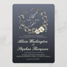 Convites Modern Minimal Winter Floral Wedding