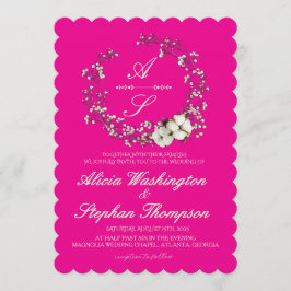 Convites Modern Minimal Winter Floral Wedding