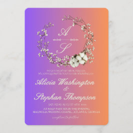 Convites Modern Minimal Winter Floral Wedding