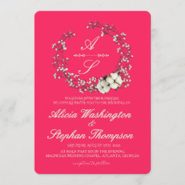 Convites Modern Minimal Winter Floral Wedding