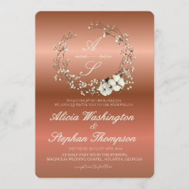 Convites Modern Minimal Winter Floral Wedding