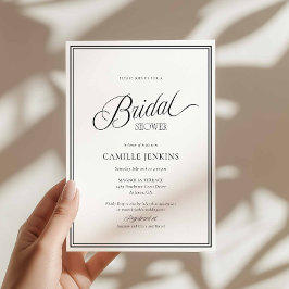 Convites Modern Minimalist Bridal Shower Invitation