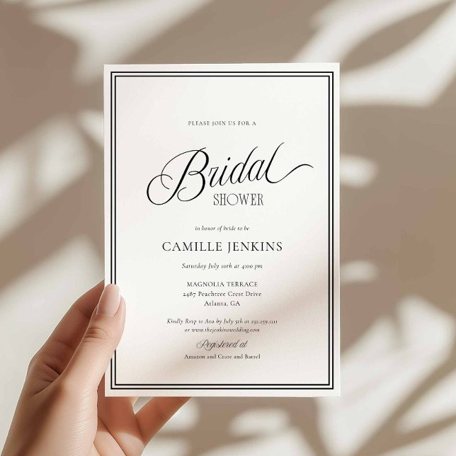Convites Modern Minimalist Bridal Shower Invitation (Minimal Modern Bridal Shower Invitation)