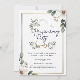 Convites Modern Minimalist Editable Housewarming Invitation