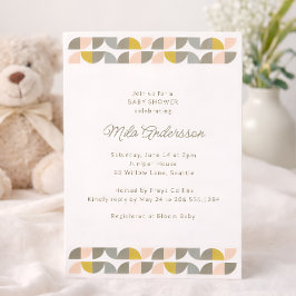 Convites Modern Minimalist Pastel Aesthetic Baby Shower
