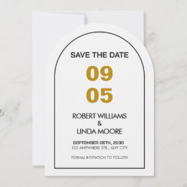Convites Modern Minimalist Save the Date Card