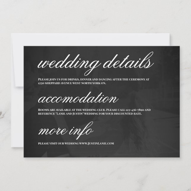 Convites Modern Minimalist Save the Date Wedding Details (Frente)
