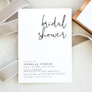 Convites Modern Minimalist Simple & Edgy Bridal Shower