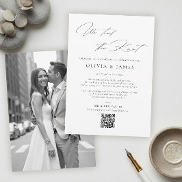 Convites Modern Minimalist Typography Wedding Announcement